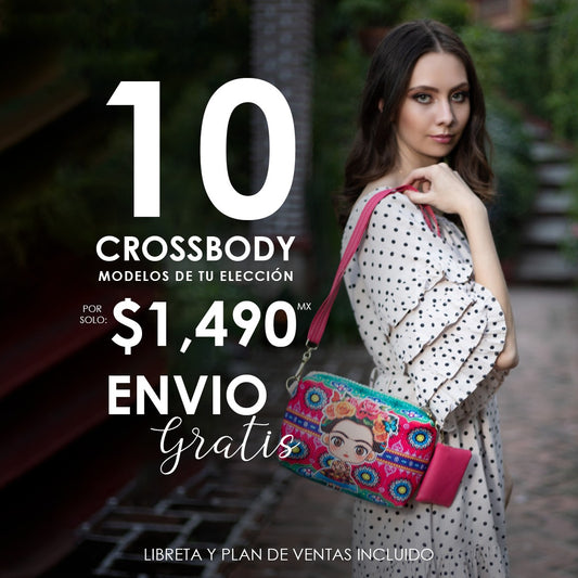 PAQUETE 10 CROSSBODY PREMIUM.